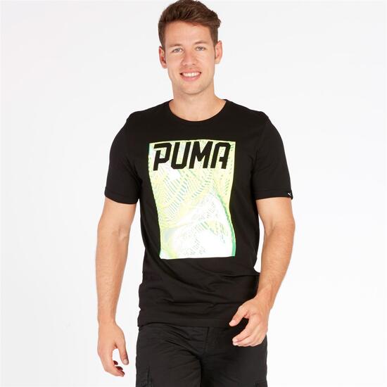 camiseta puma negra hombre