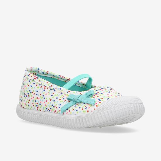 Zapatillas Lona Niña Up Blanco Multicolor