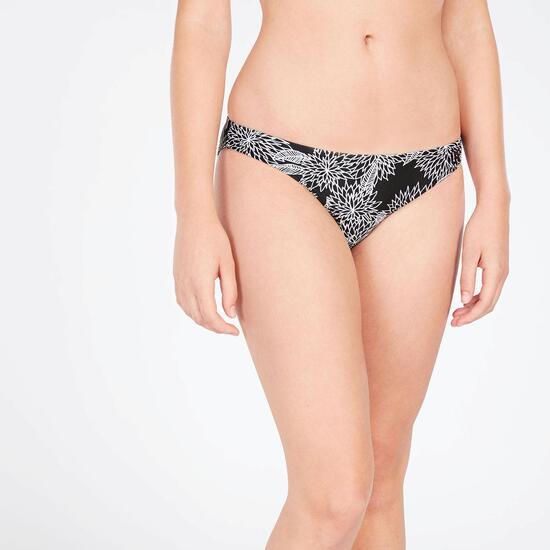 Braga Bikini Floral Negro Mujer Up