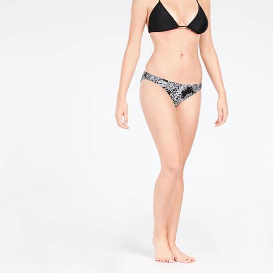 Braga Bikini Floral Negro Mujer Up