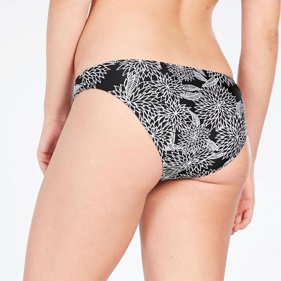 Braga Bikini Floral Negro Mujer Up
