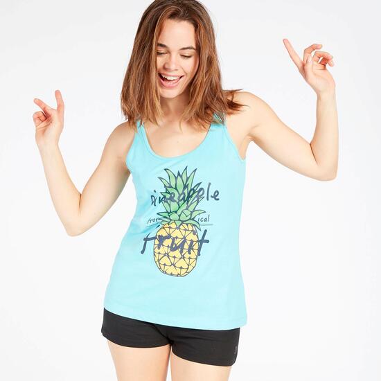 Camiseta Tirantes Celeste Mujer Up
