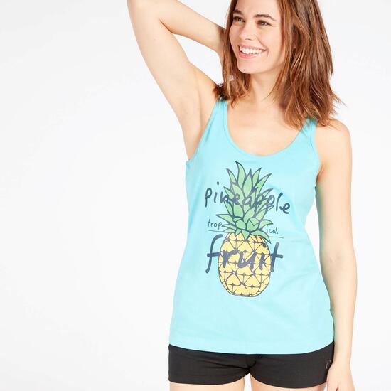 Camiseta Tirantes Celeste Mujer Up