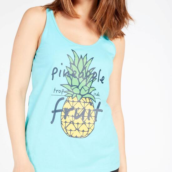 Camiseta Tirantes Celeste Mujer Up