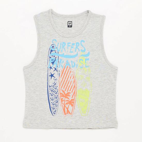 Camiseta Sin Mangas Gris Niño Up