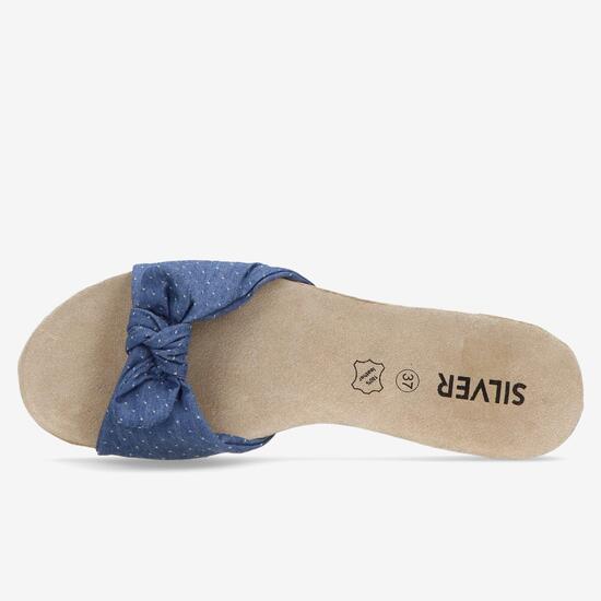 Sandalias Bio Denim Mujer Silver
