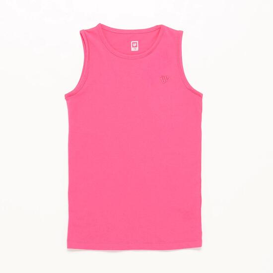 Camiseta Sin Mangas Fucsia Niña Up