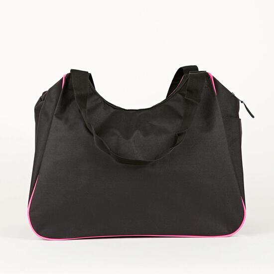 Bolso Playa Negro Rosa Silver