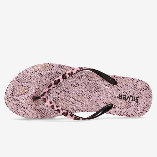 Chanclas Playa Rosas Mujer Silver