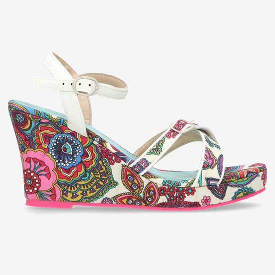 Sandalias Cuña Mujer Nicoboco Blanco