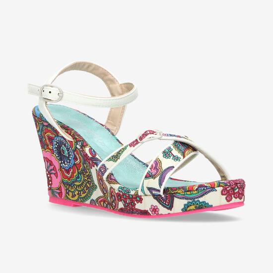 Sandalias Cuña Mujer Nicoboco Blanco