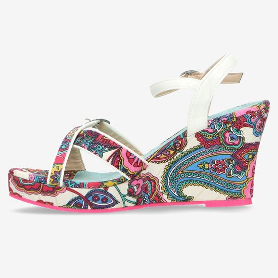 Sandalias Cuña Mujer Nicoboco Blanco