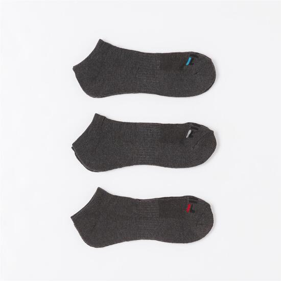FILA Pack 3 Calcetines Cortos Gris Hombre
