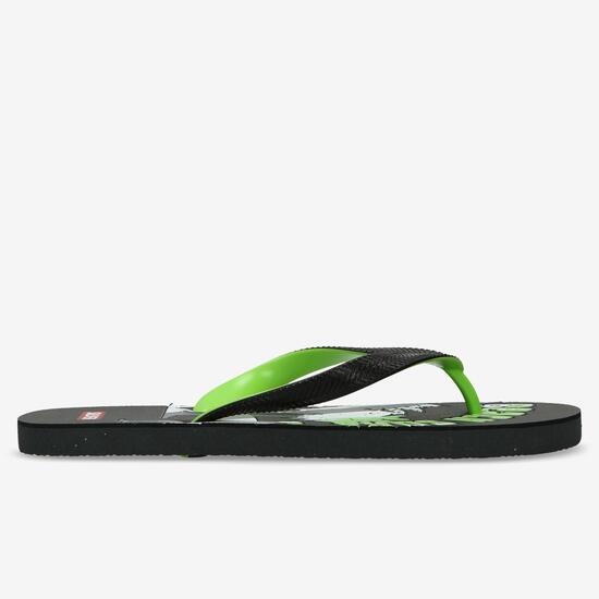 Chanclas Negras Hombre Silver