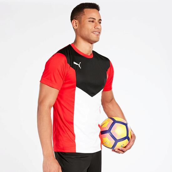 Camiseta Fútbol Puma Roja Hombre