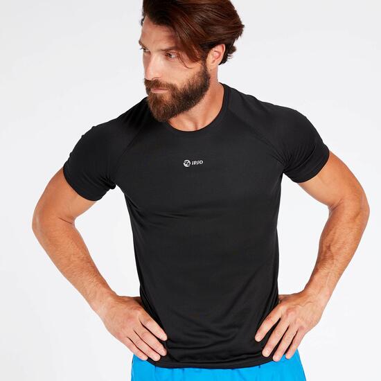 Camiseta Running Negro Hombre Ipso