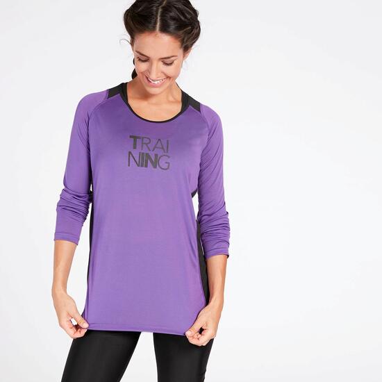Camiseta Running Morada Ipso Combi