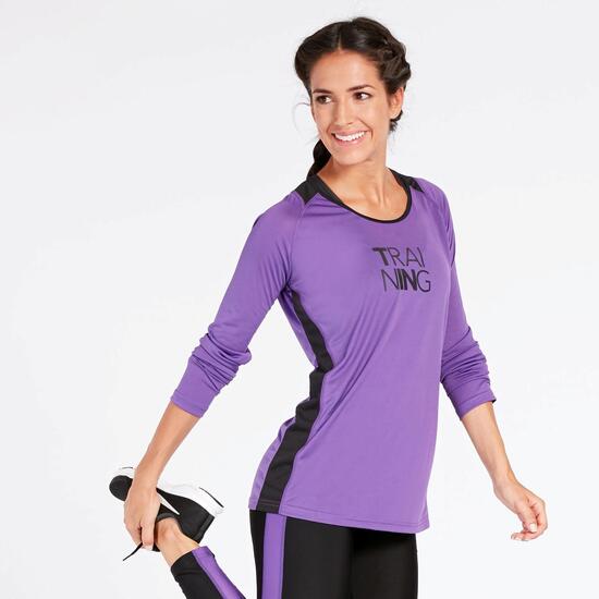 Camiseta Running Morada Ipso Combi