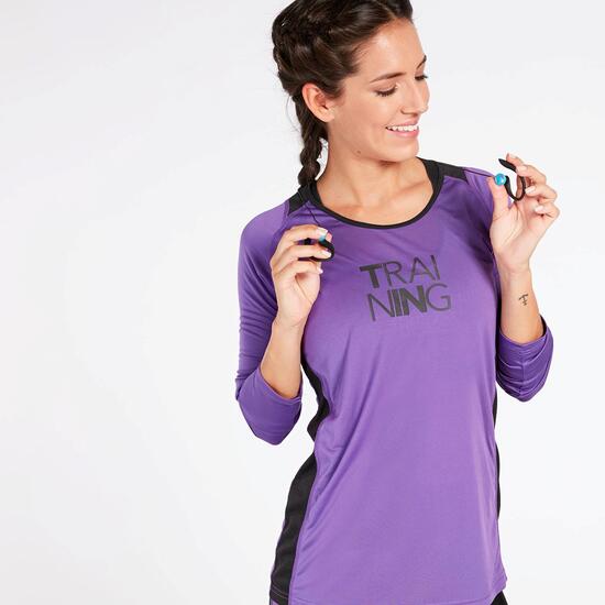 Camiseta Running Morada Ipso Combi