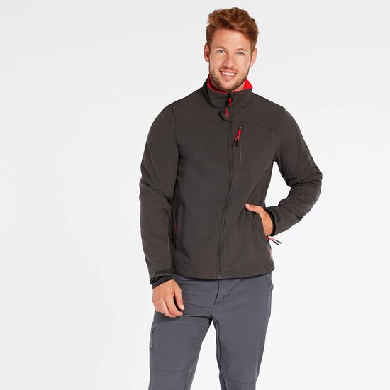 Chaqueta Shoftshell Gris Oscuro Hombre Boriken