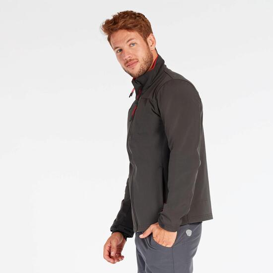 Chaqueta Shoftshell Gris Oscuro Hombre Boriken