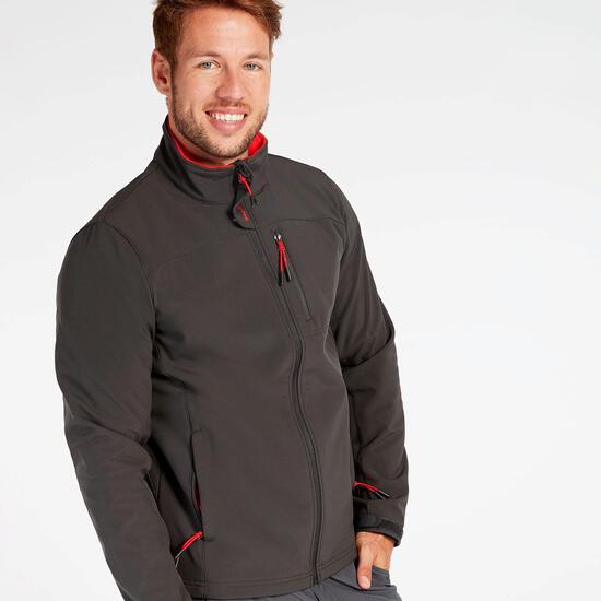 Chaqueta Shoftshell Gris Oscuro Hombre Boriken