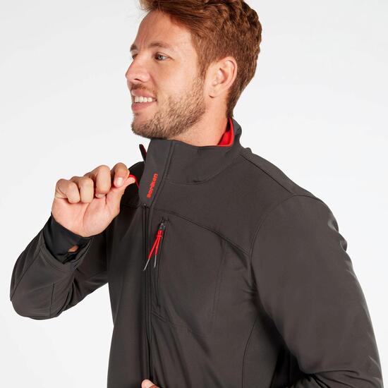 Chaqueta Shoftshell Gris Oscuro Hombre Boriken