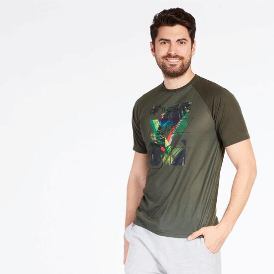 Camiseta Manga Corta Kaki Hombre Silver