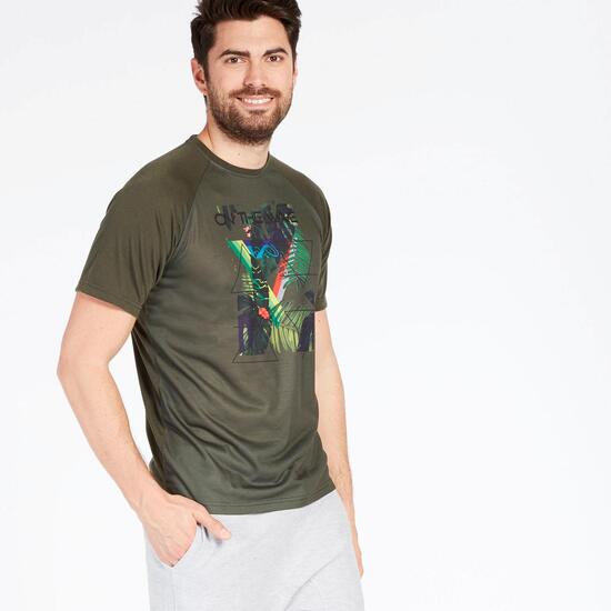 Camiseta Manga Corta Kaki Hombre Silver
