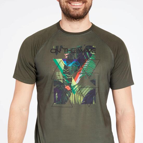 Camiseta Manga Corta Kaki Hombre Silver