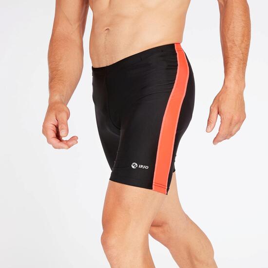 Mallas Cortas Running Negro Naranja Mujer Ipso Combi