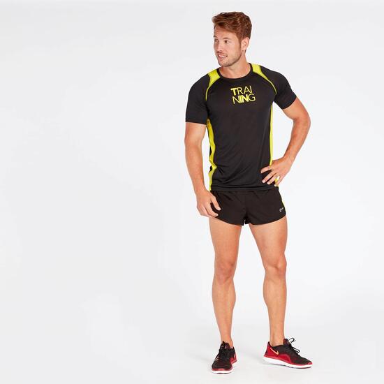 Camiseta Running Negra Hombre Ipso Combi