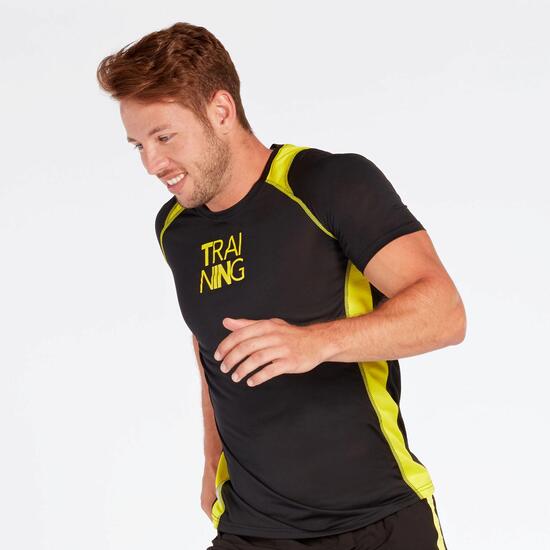 Camiseta Running Negra Hombre Ipso Combi