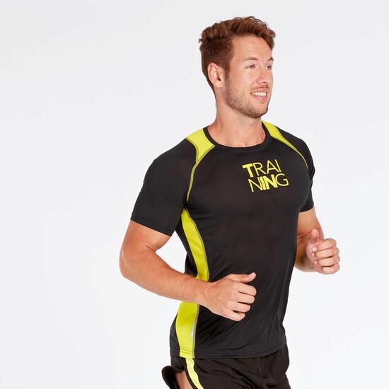Camiseta Running Negra Hombre Ipso Combi