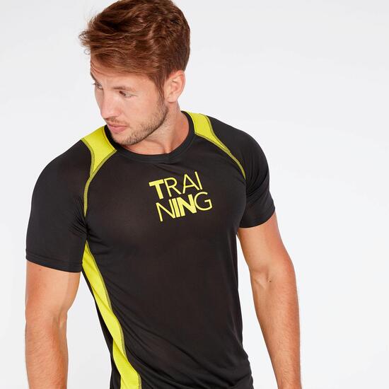 Camiseta Running Negra Hombre Ipso Combi