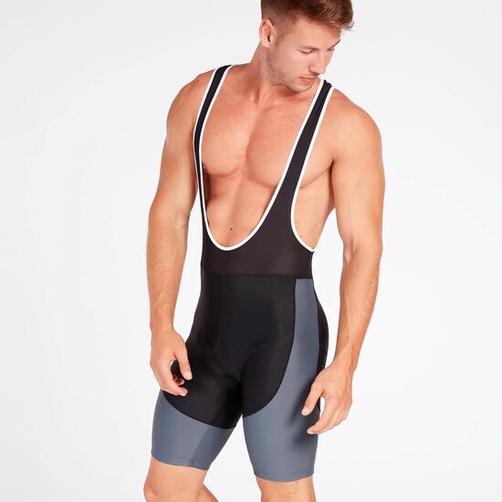 Culotte Corto Tirantes Negro Hombre Mitical Plata