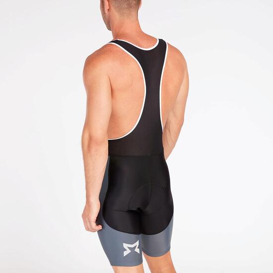 Culotte Corto Tirantes Negro Hombre Mitical Plata