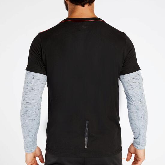 Camiseta doble manga Negra Silver