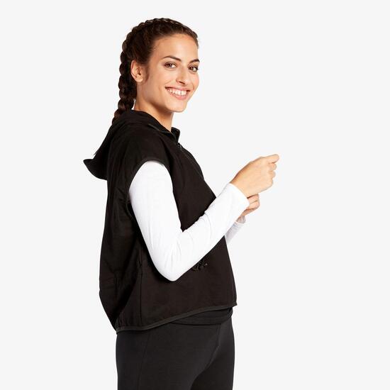 Chaleco Capucha Negro Silver