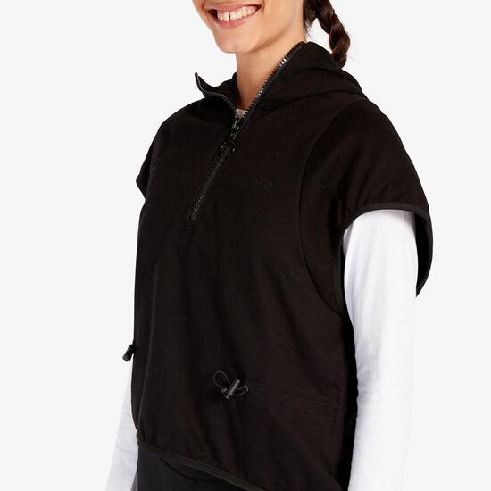 Chaleco Capucha Negro Silver