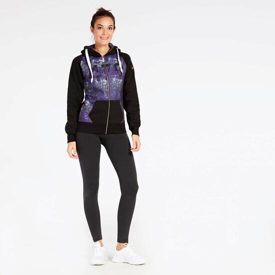 Sudadera Capucha Negra Silver