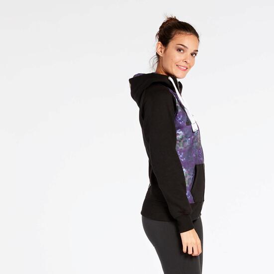 Sudadera Capucha Negra Silver