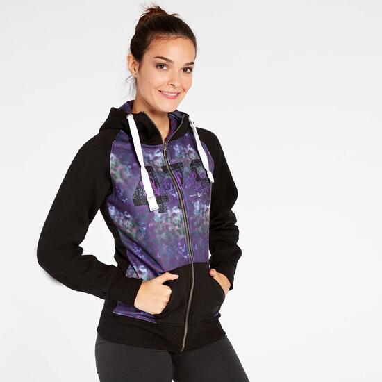 Sudadera Capucha Negra Silver