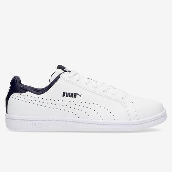 Zapatillas Puma Smash Blancas Marino Niño (36-39)