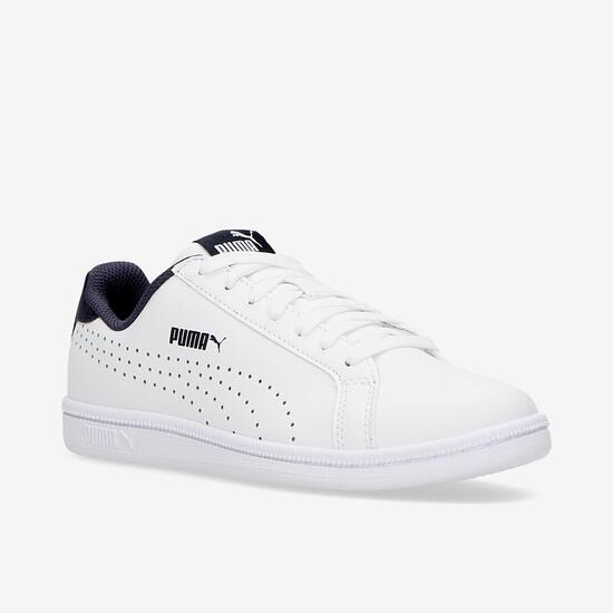 Zapatillas Puma Smash Blancas Marino Niño (36-39)