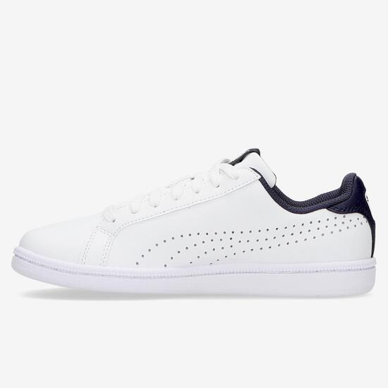 Zapatillas Puma Smash Blancas Marino Niño (36-39)