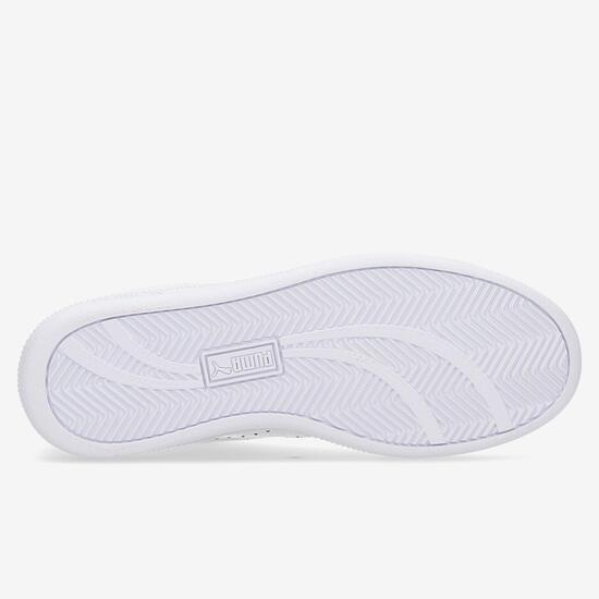 Zapatillas Puma Smash Blancas Marino Niño (36-39)