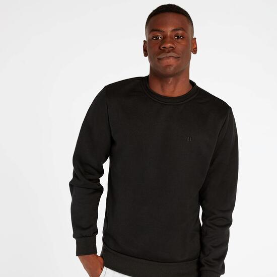 sudadera negra basica mujer