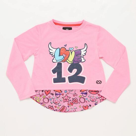Camiseta Manga Larga Rosa Silver Play In Niña (2-8)