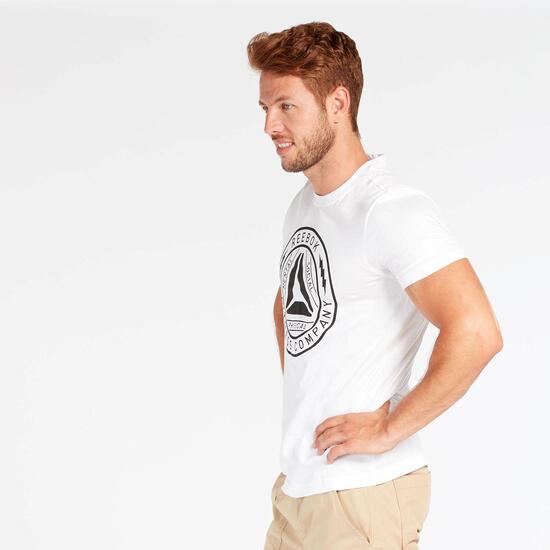 Camiseta Reebok Blanca Hombre
